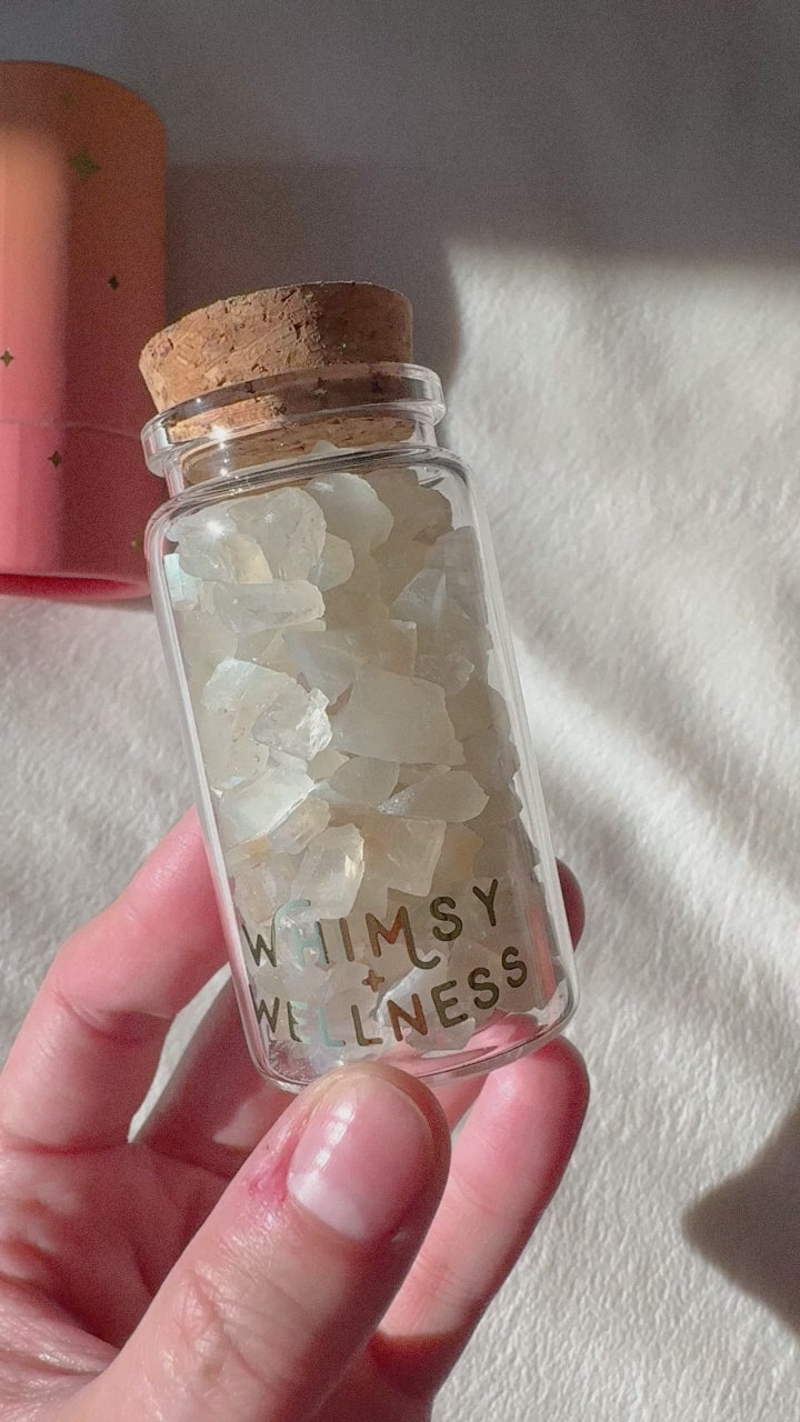 Mini Crystals in 50ml Glass Bottle