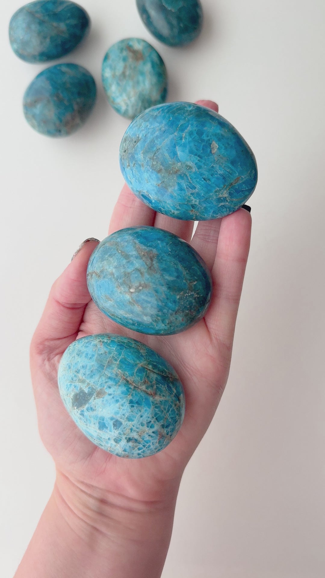 Apatite Palm Stone // Creativity + Motivation + Clarity