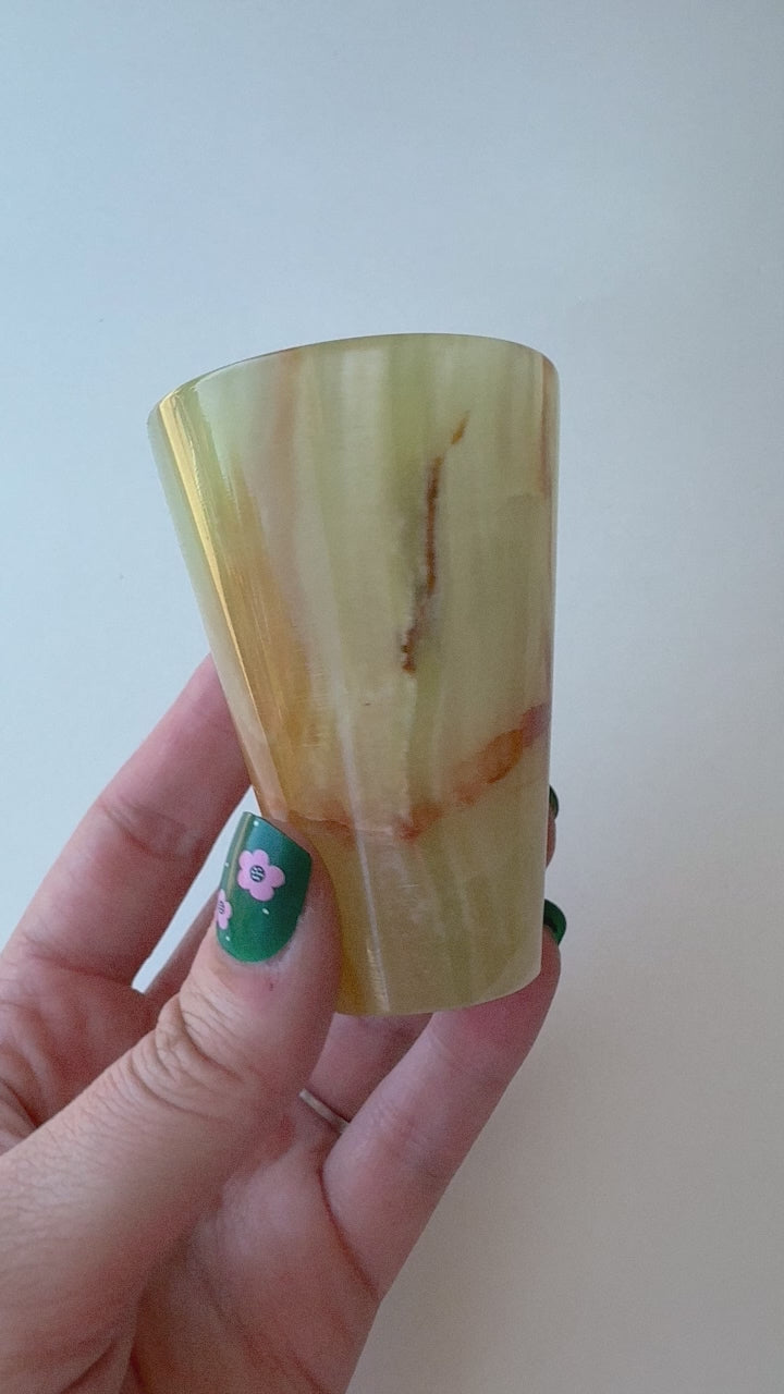 Green Onyx Shot Glass // Purify + Soothe + Rest