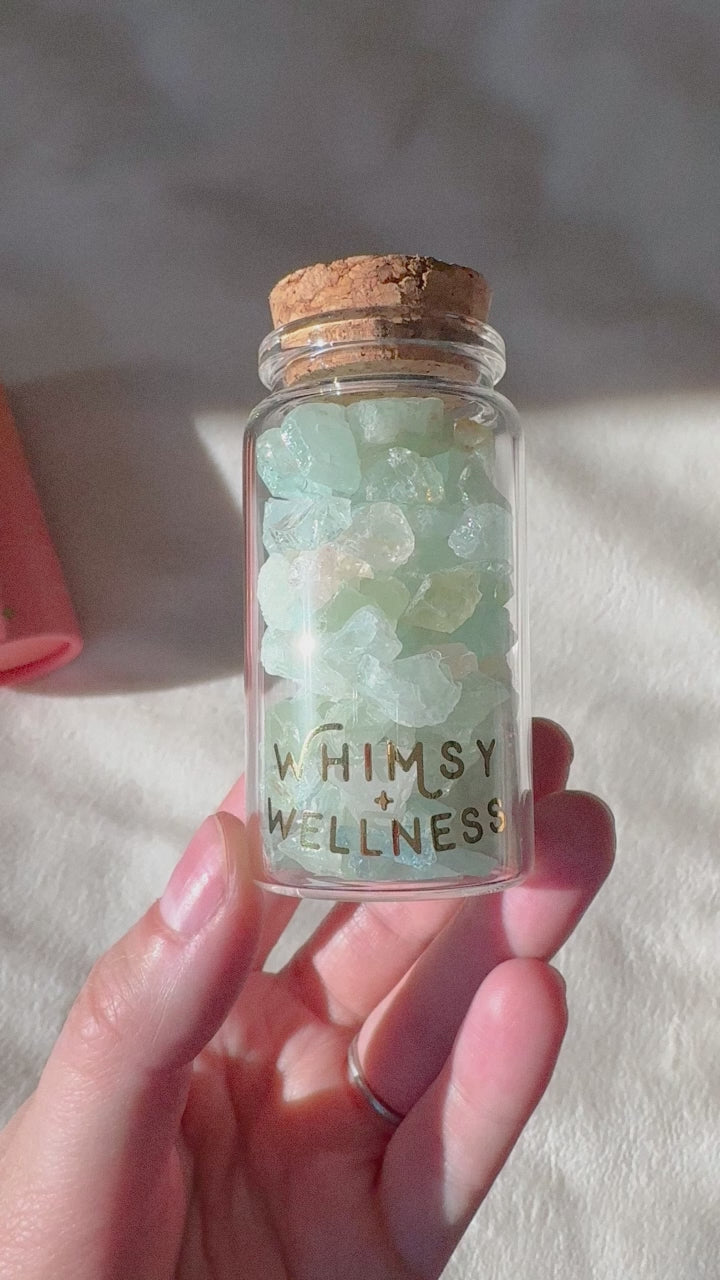 Mini Crystals in 50ml Glass Bottle (Large)