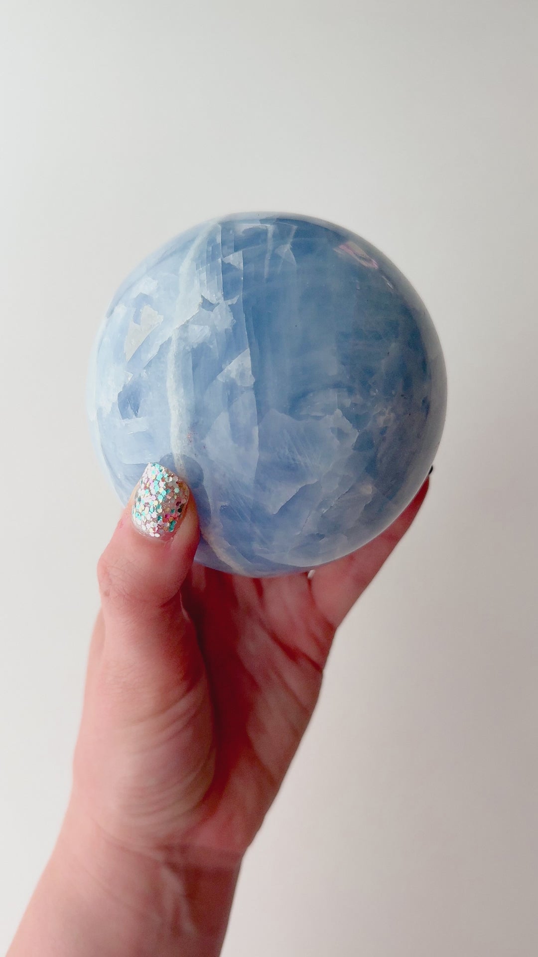 Blue Calcite Sphere // Calm + Communication