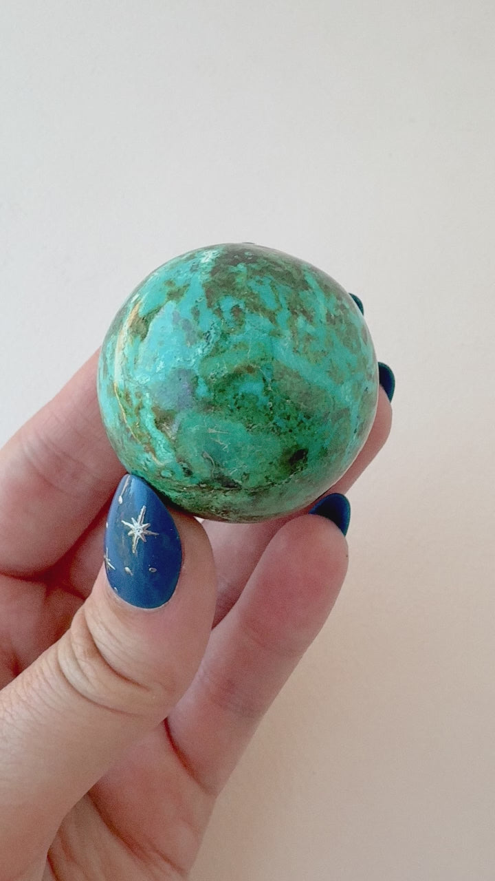 Chrysocolla Sphere (High Quality) // Tranquility + Communication