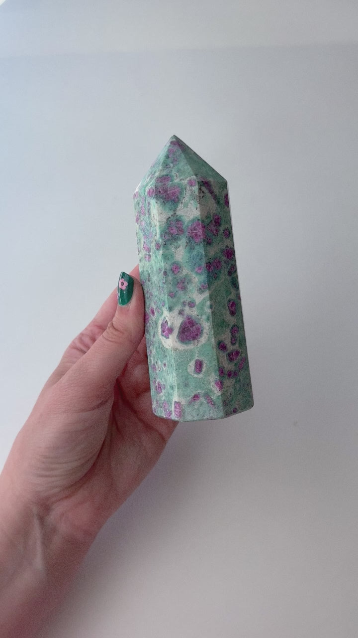 Ruby in Fuchsite Tower // Healing + Love + Acceptance
