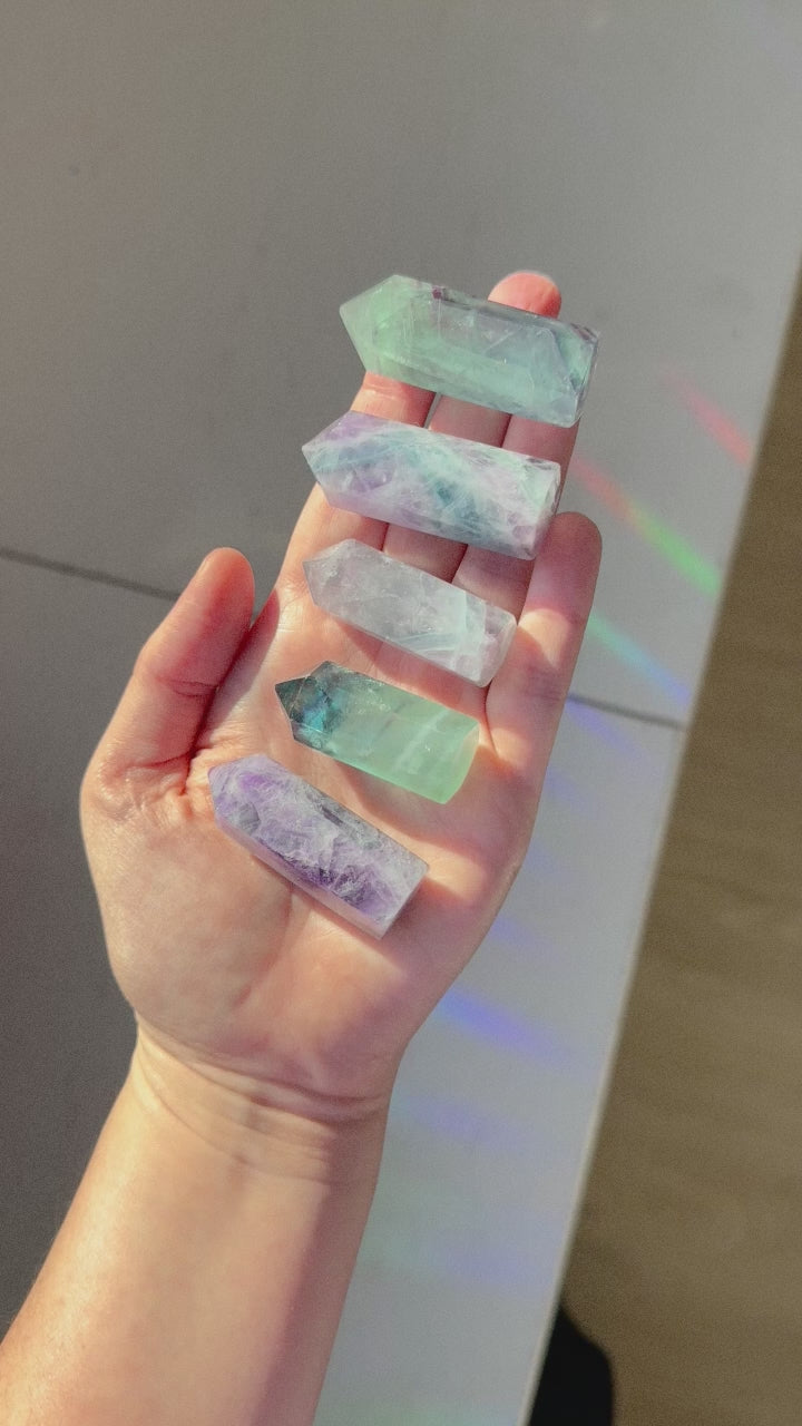 Rainbow Fluorite Tower // Clarity + Focus + Protection