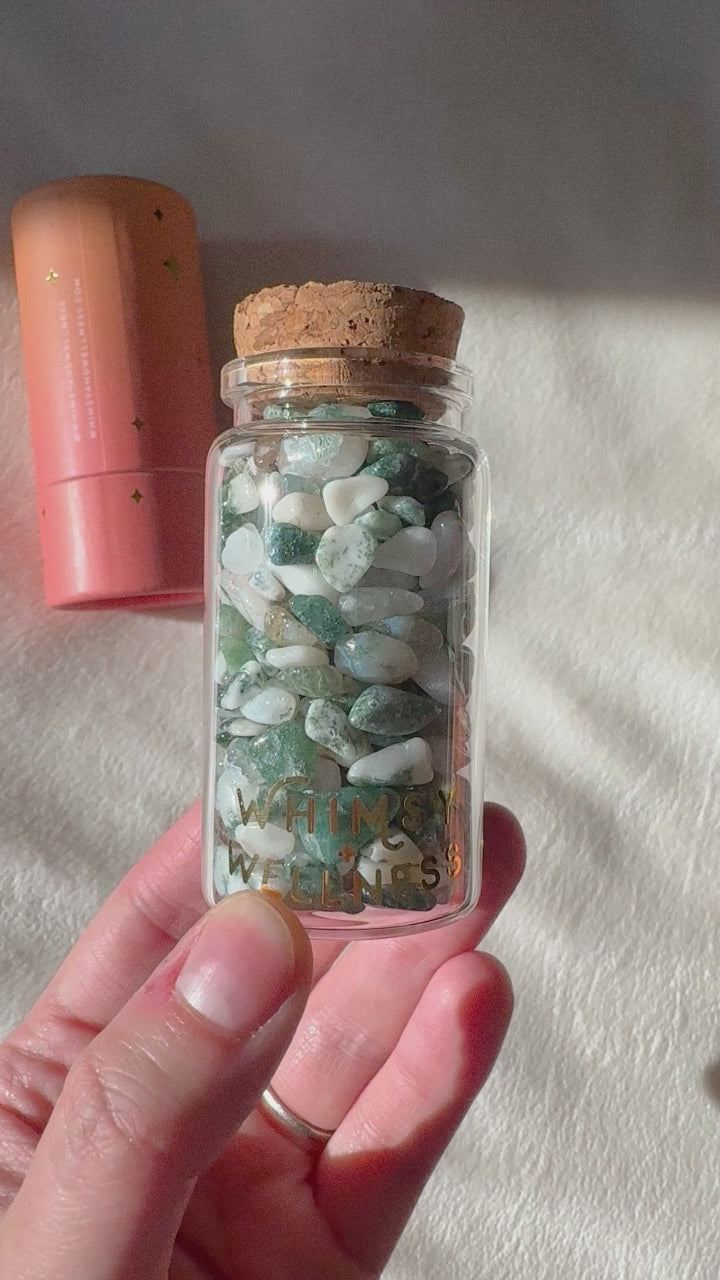 Mini Crystals in 50ml Glass Bottle