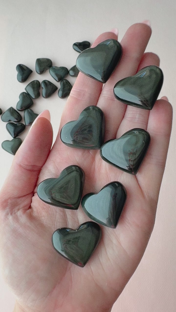 Rainbow Obsidian Heart // Healing + Protection