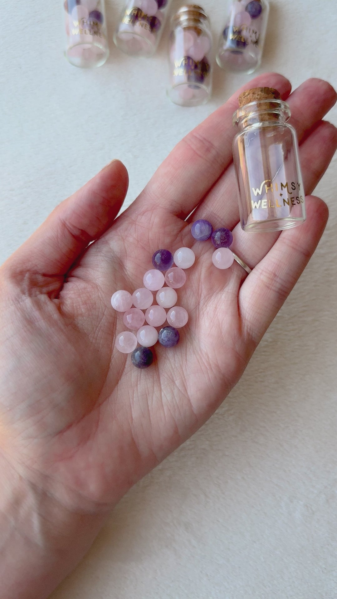 Amethyst + Rose Quartz Mini Spheres // Protection + Love