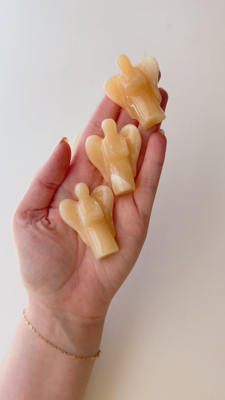 Yellow Calcite Angel // Vitality + Innovation + Confidence