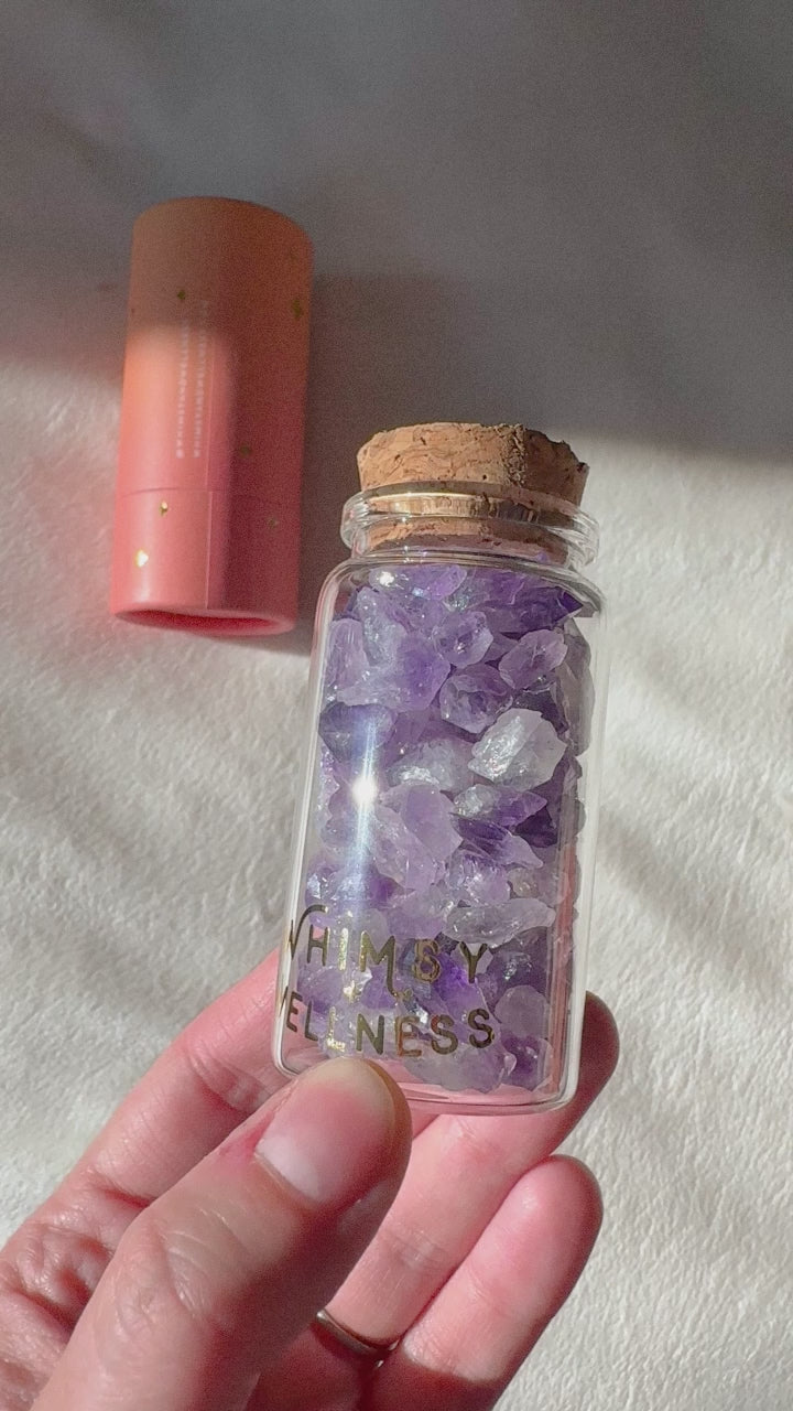 Mini Crystals in 50ml Glass Bottle