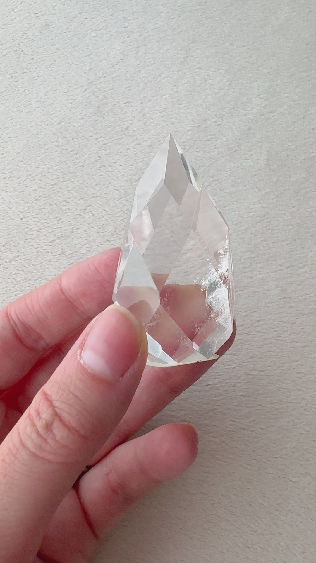 Clear Quartz Faceted Teardrop // Clarity + Amplification