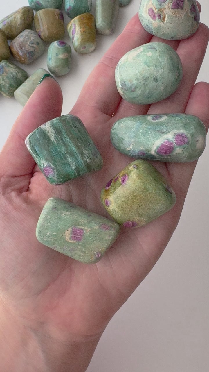 Ruby in Fuchsite Tumble // Healing + Love