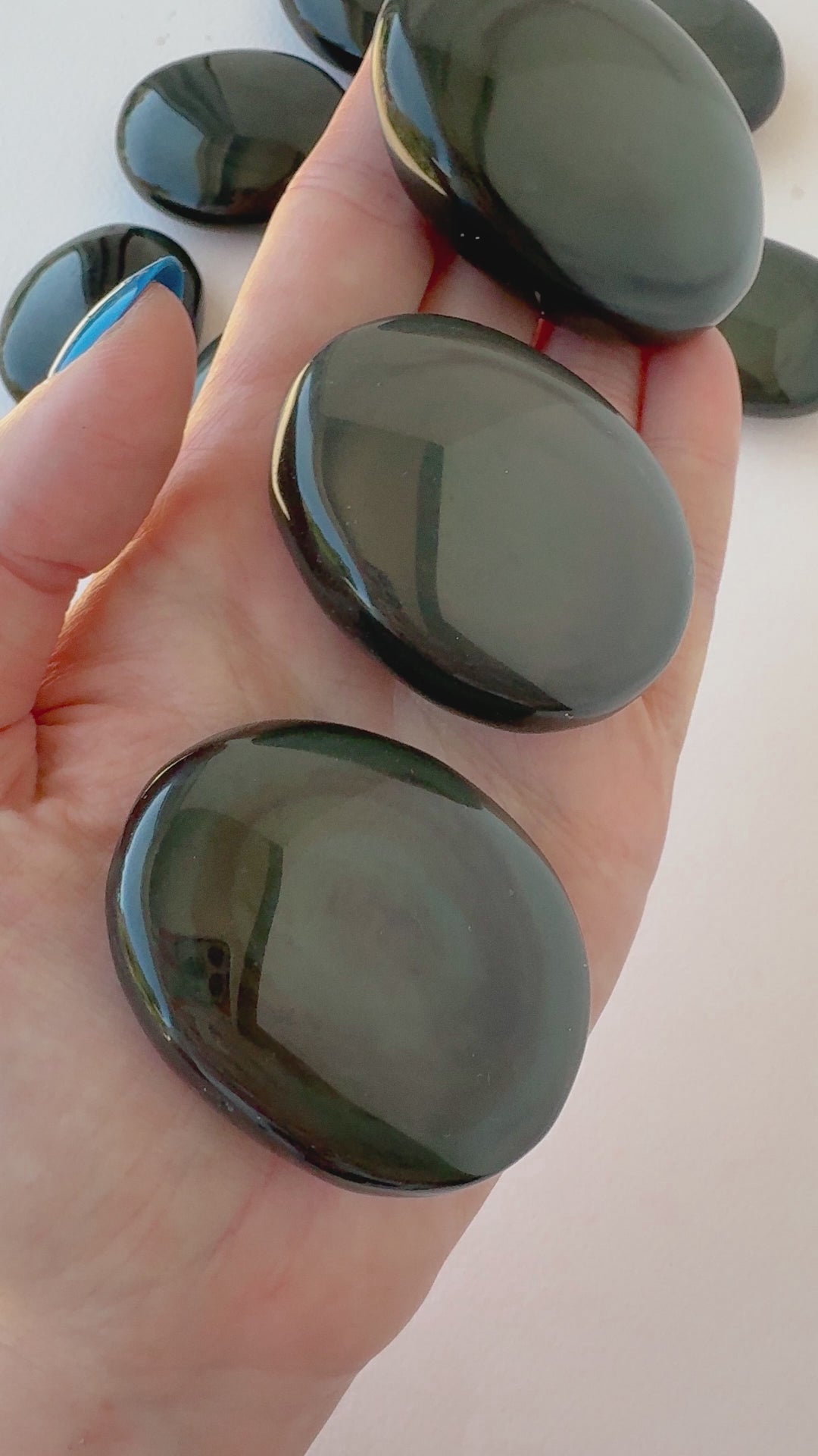 Rainbow Obsidian Palm Stone // Healing + Protection