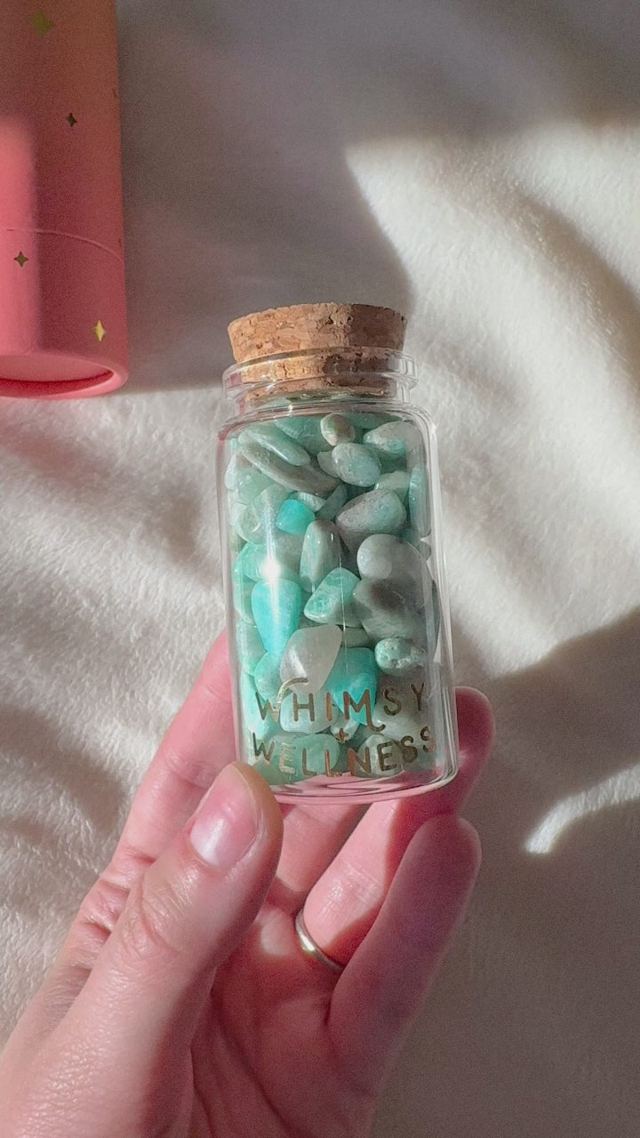 Mini Crystals in 50ml Glass Bottle