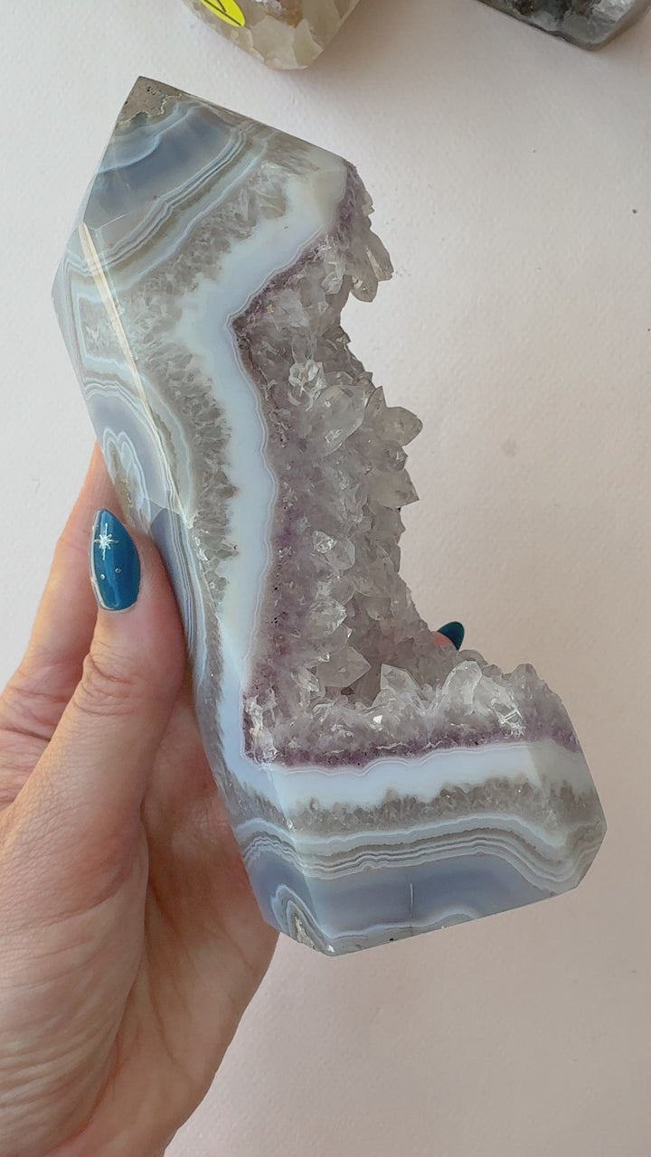 Agate Druzy Tower (Large) // Grounding + Balance