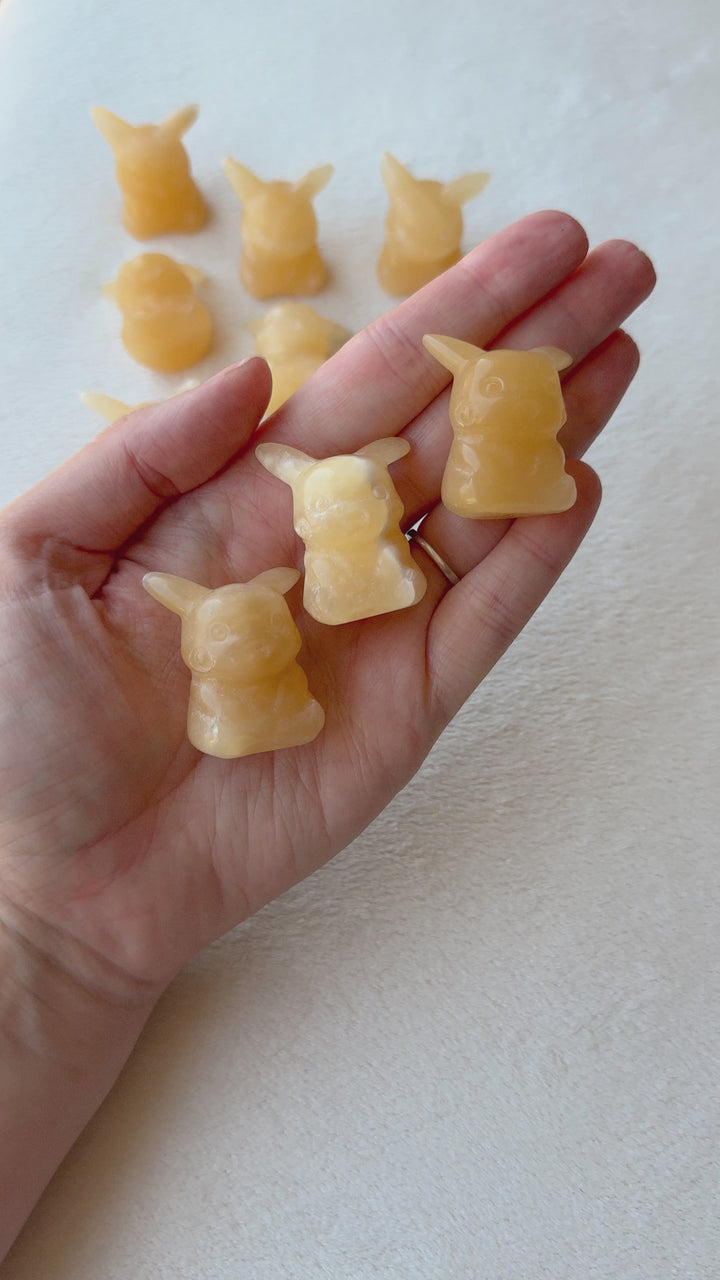 Orange Calcite Pikachu // Vitality + Creativity