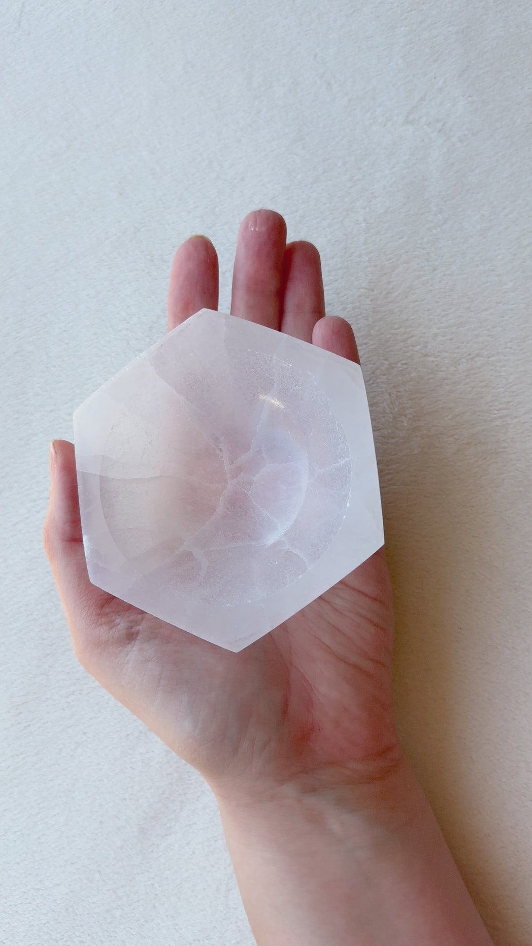 Selenite Hexagon Bowl // Cleansing + Peace