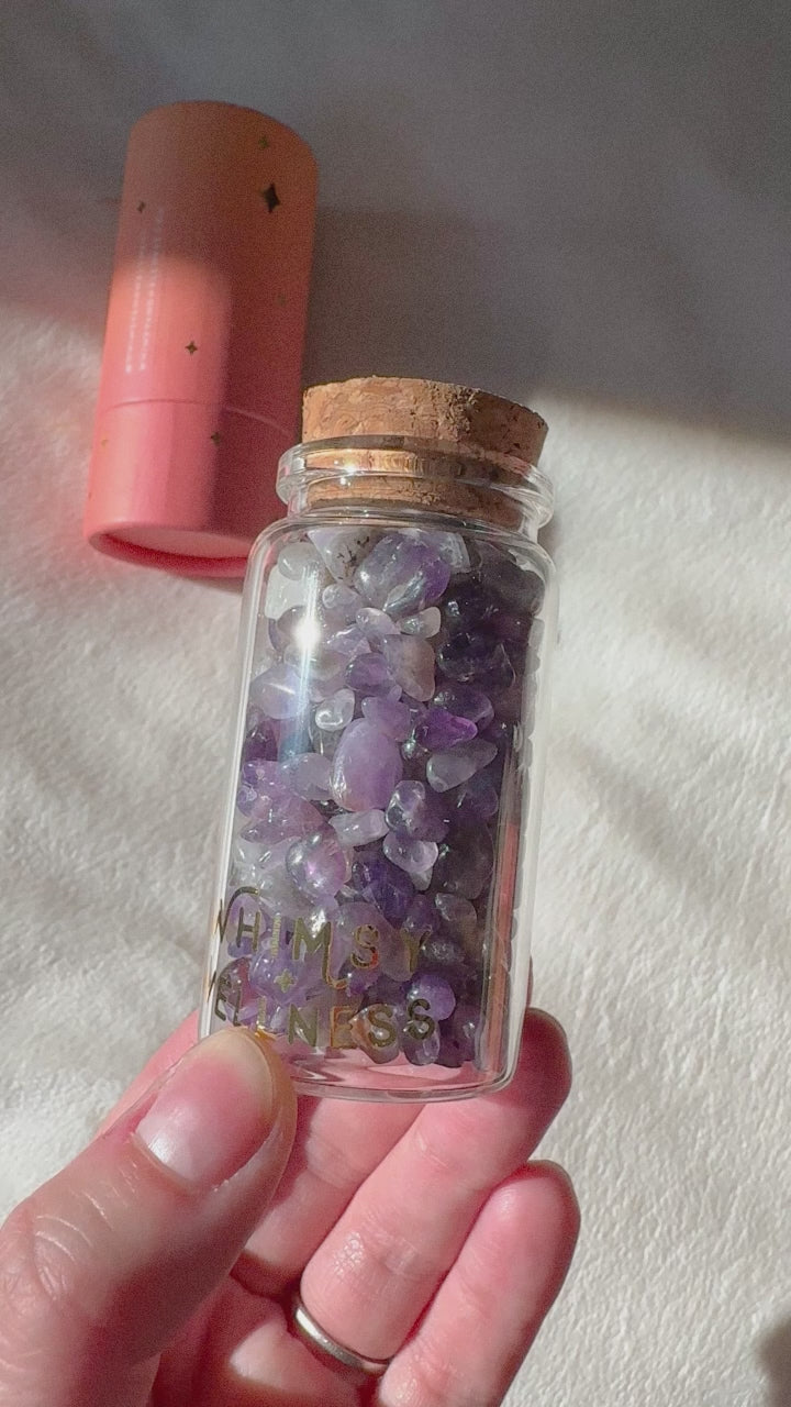 Mini Crystals in 50ml Glass Bottle