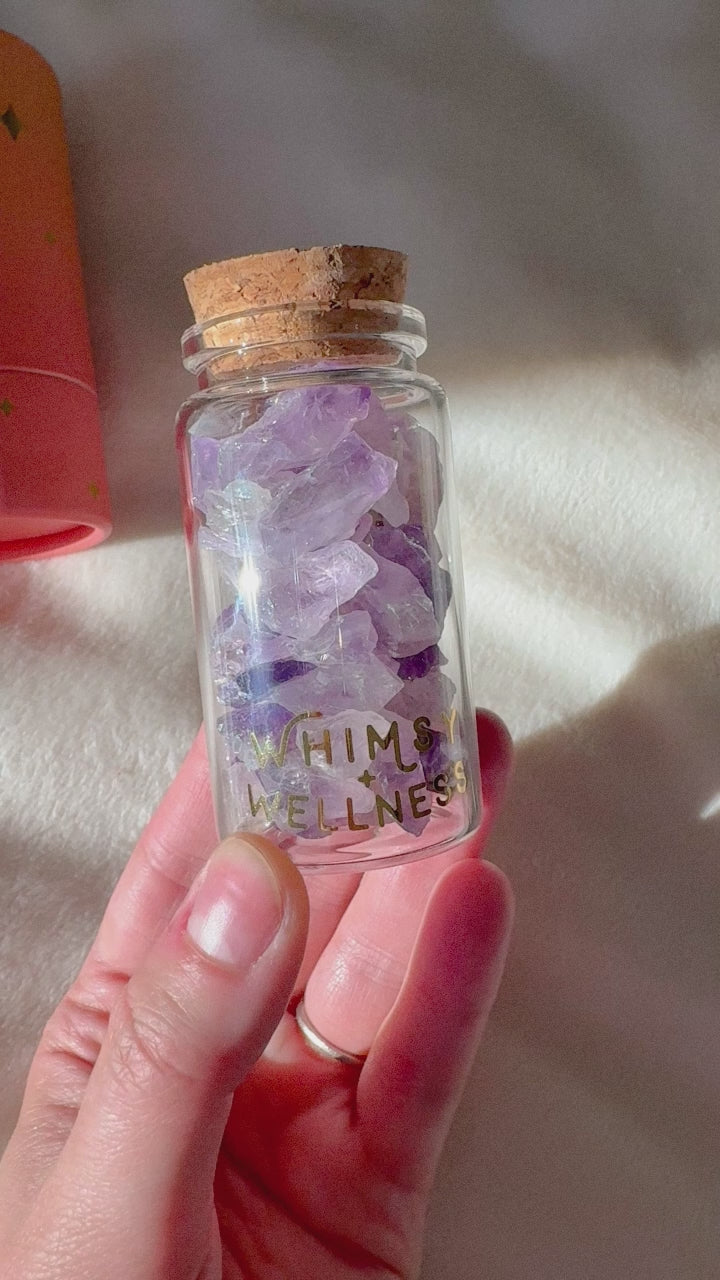 Mini Crystals in 50ml Glass Bottle (Large)