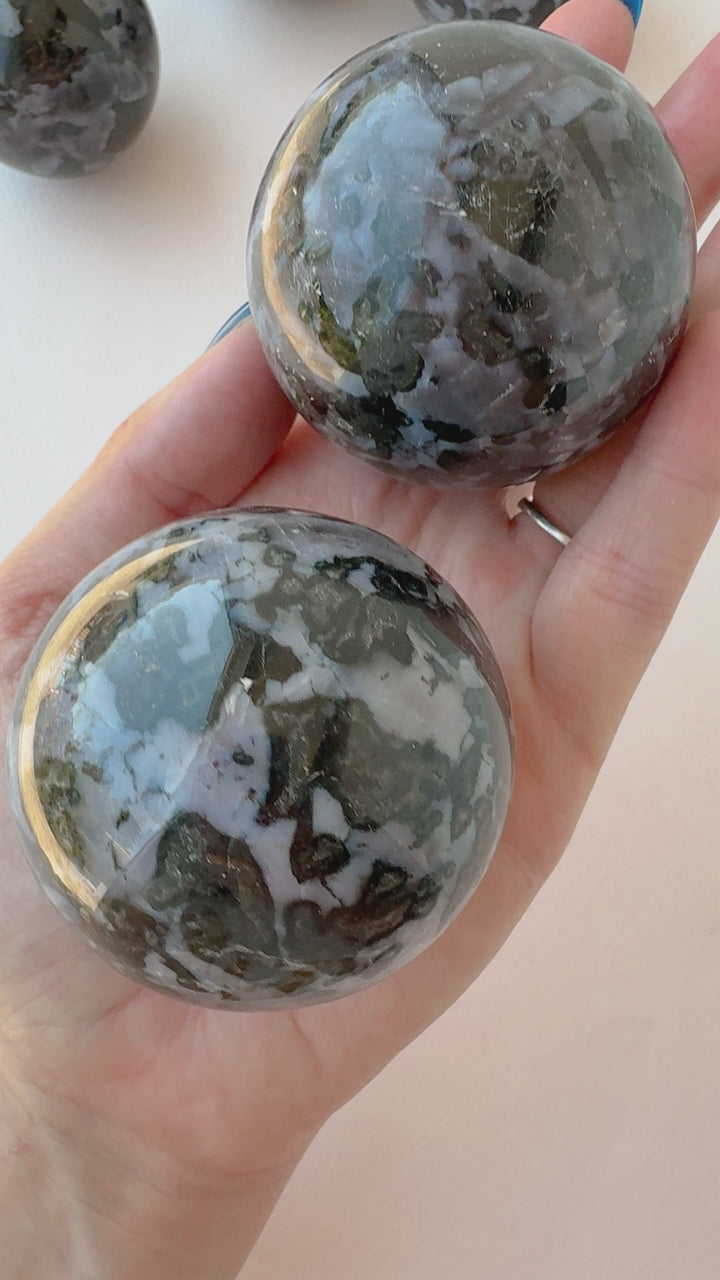 Larvikite Sphere // Healing + Tranquility