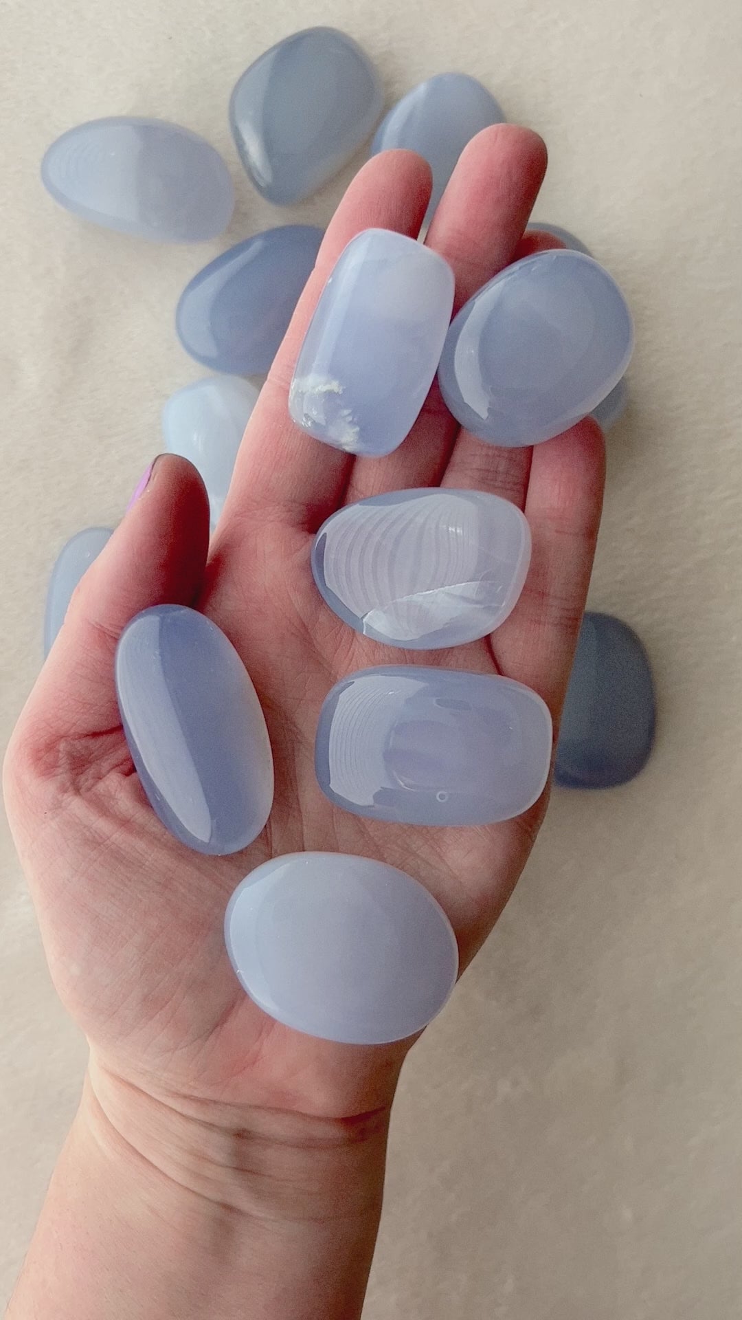 Blue Chalcedony Tumble // Self-Reflection + Open Your Heart
