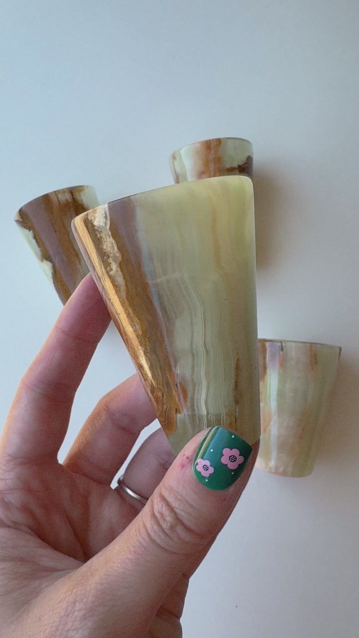 Green Onyx Shot Glass // Purify + Soothe + Rest
