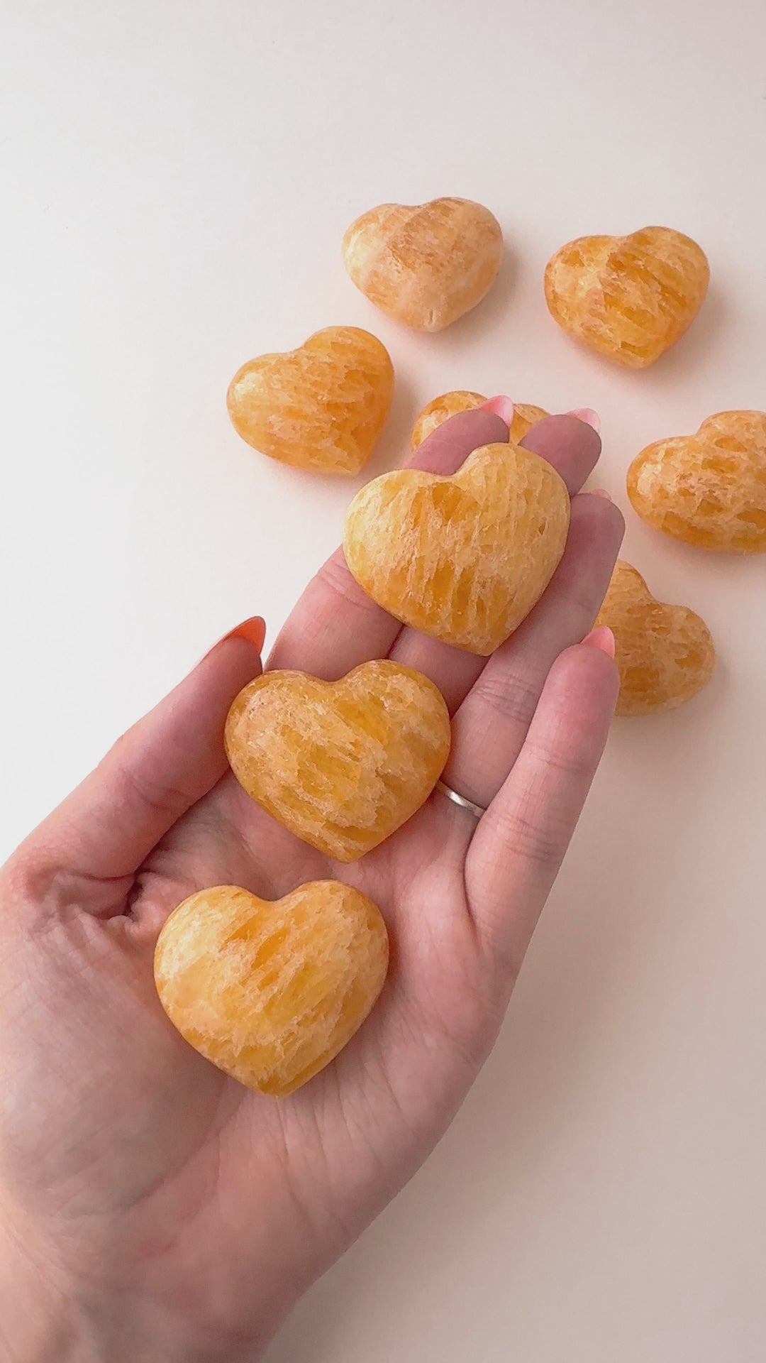 Orange Calcite Heart // Boost Vitality + Promote Joy
