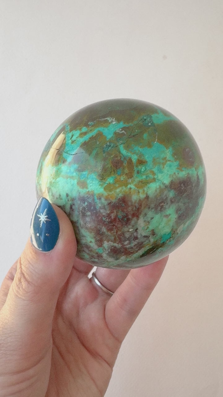 Chrysocolla Sphere // Tranquility + Communication