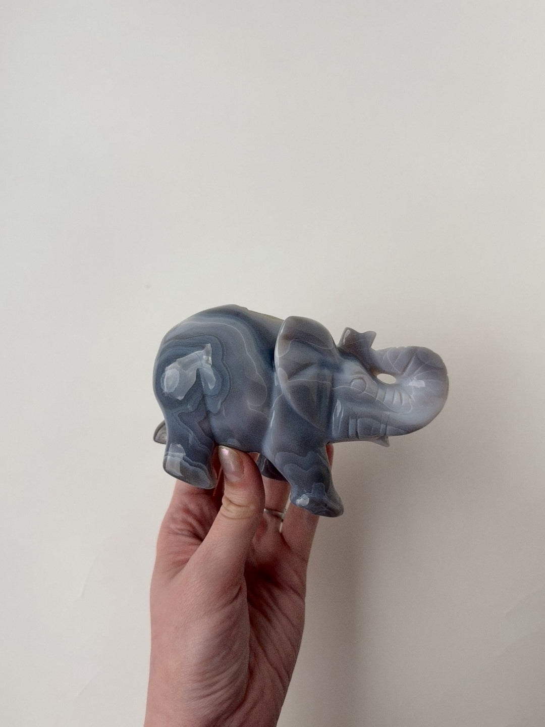 Agate Druzy Elephant // Grounding + Soothing + Balance