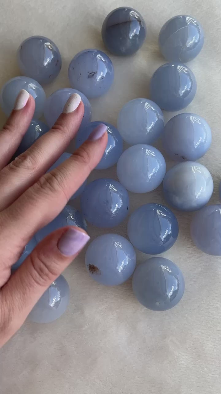 Blue Chalcedony Sphere // Self-Reflection + Open Your Heart