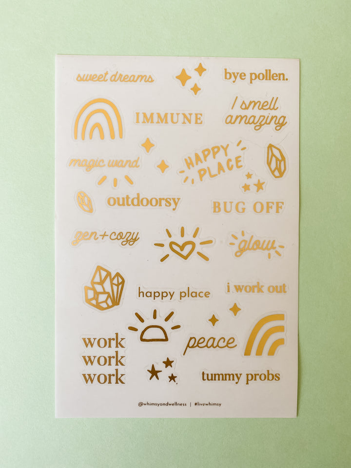 Whimsy Essential Oil Bottle Labels