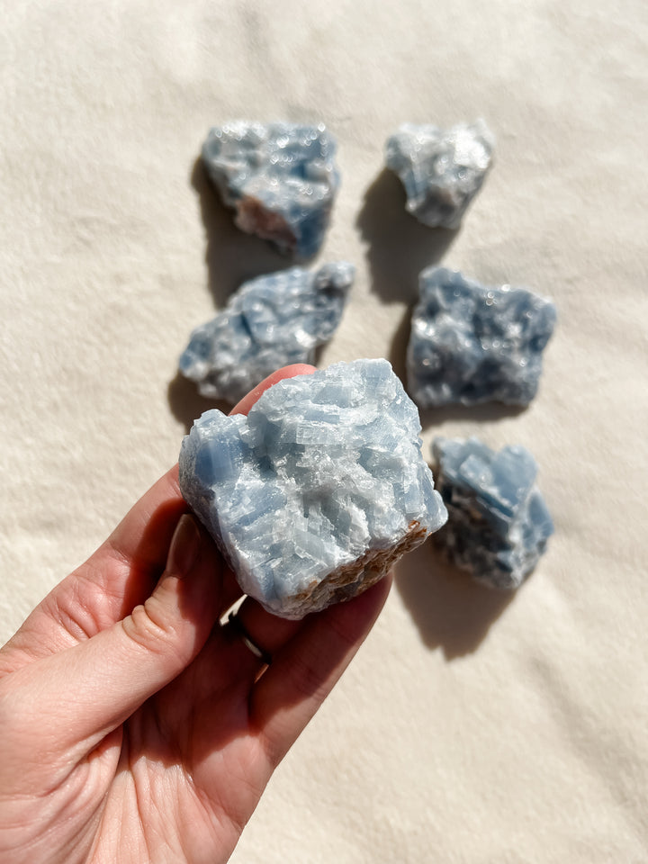 Blue Calcite Raw // Calming + Soothing