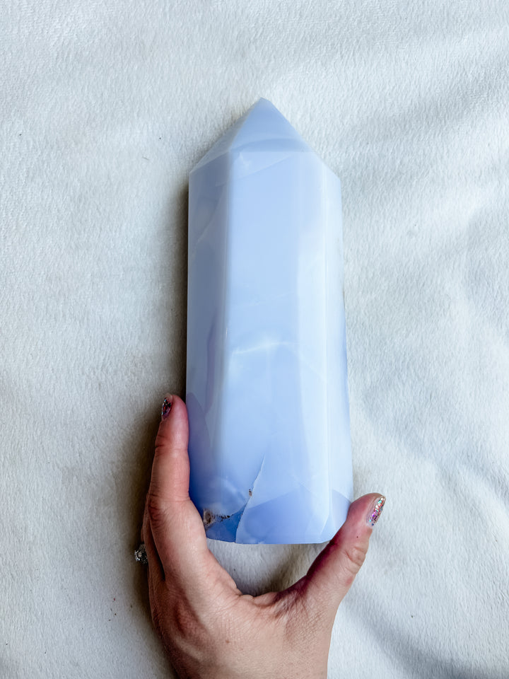 Blue Chalcedony Tower // Self-Reflection + Open Your Heart