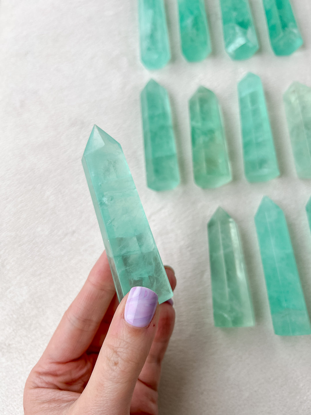 Sea Green Fluorite Tower // Focus + Encourages Growth