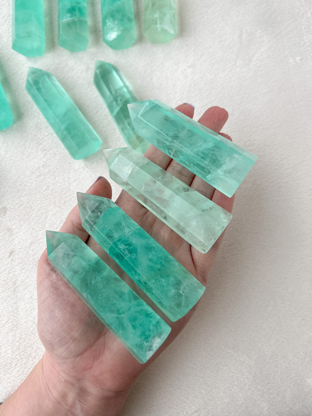 Sea Green Fluorite Tower // Focus + Encourages Growth