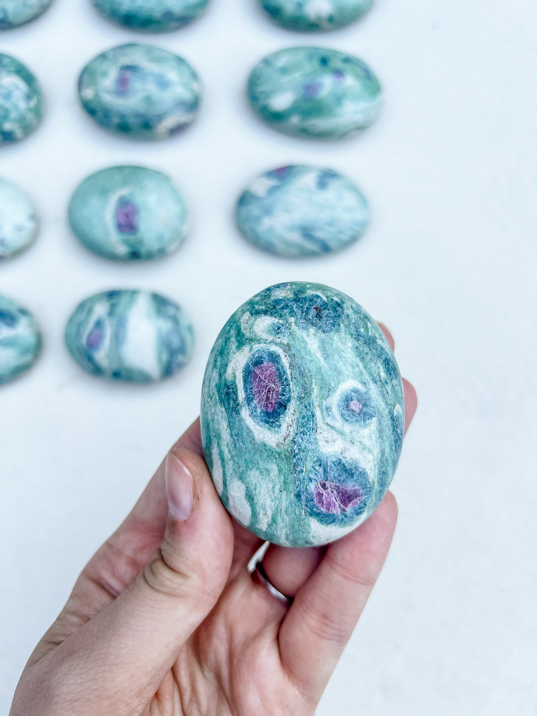 Ruby in Fuchsite Palm Stone // Healing + Love + Acceptance